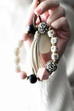 Multiple Beads MAMA Leopard Tassel Bracelet Keyring