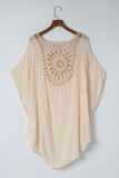 Boho Crochet Tasseled Oversized Beach Cover Up