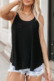 White Eyelet Strappy Scoop-Neck Tank Top