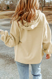 Flap Pocket Drawstring Hood Zip Up Jacket