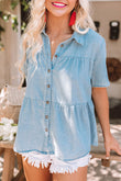 Short Sleeve Chambray Shirt