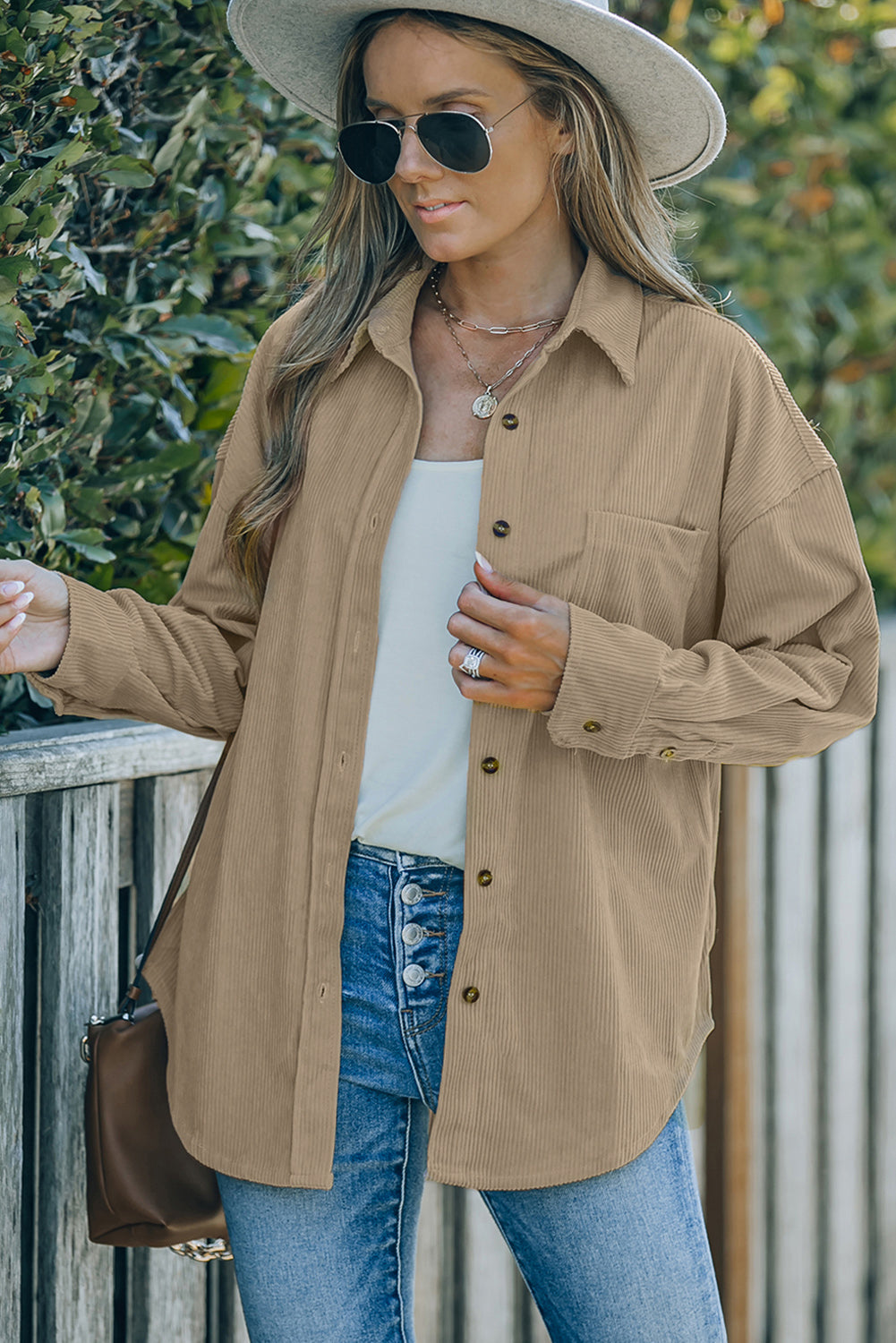 Corduroy Button Pocket Shirt