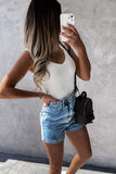 V Neck Low-cut Back Rib Knitted Vest