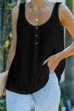 Button Textured Tank Top