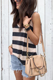 Striped V Neck Tank Top