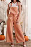 Pocketed Drawstring Wide Leg Overalls