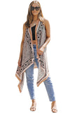 Western Fashion Print Sleeveless Kimono