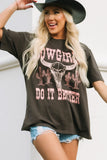 COWGIRLS DO IT BETTER Graphic Print Oversized T Shirt