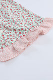 Chemisier à manches longues Dotty Floral Patchwork grande taille rose