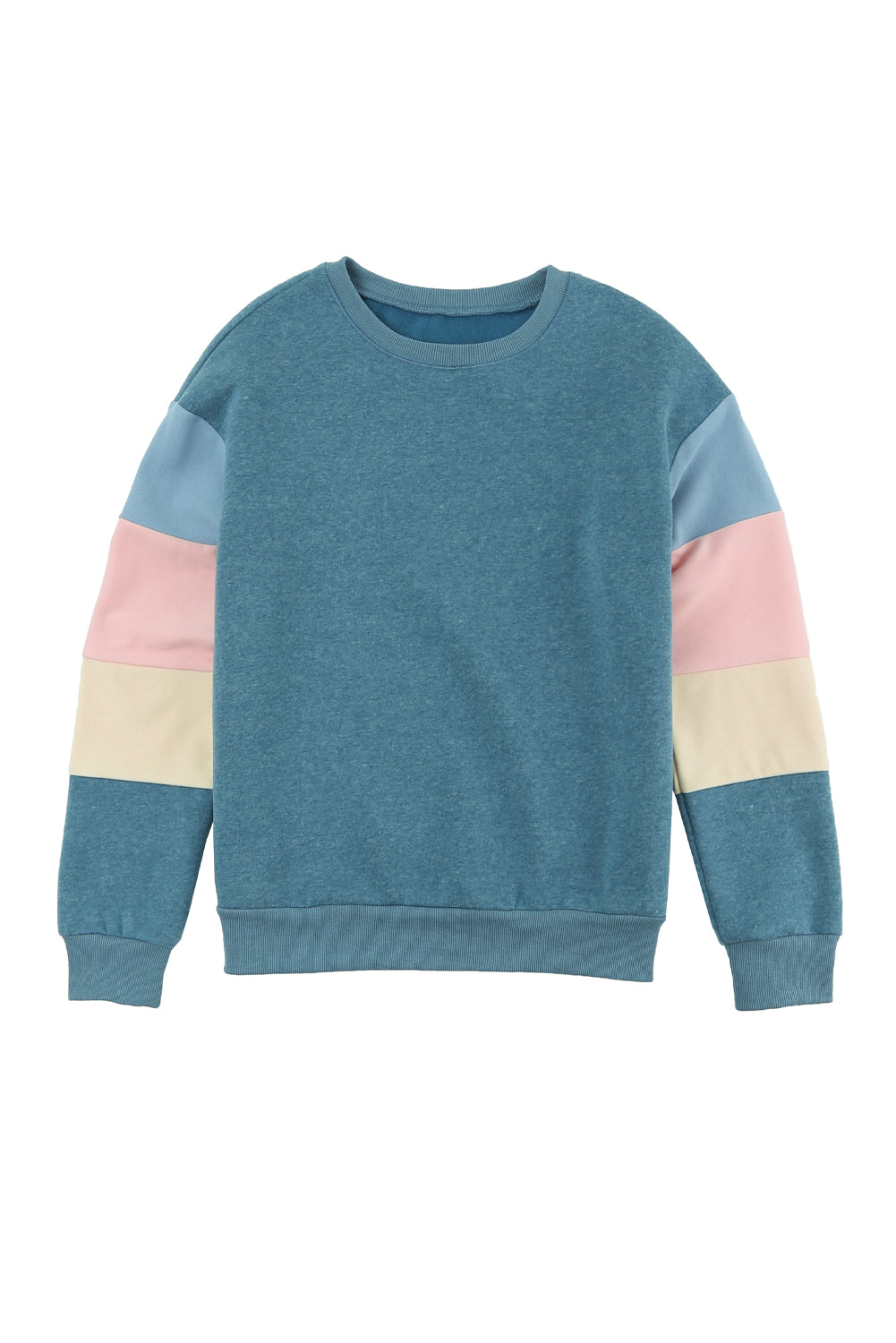 Colorblock Long Sleeve Pullover Sweatshirt