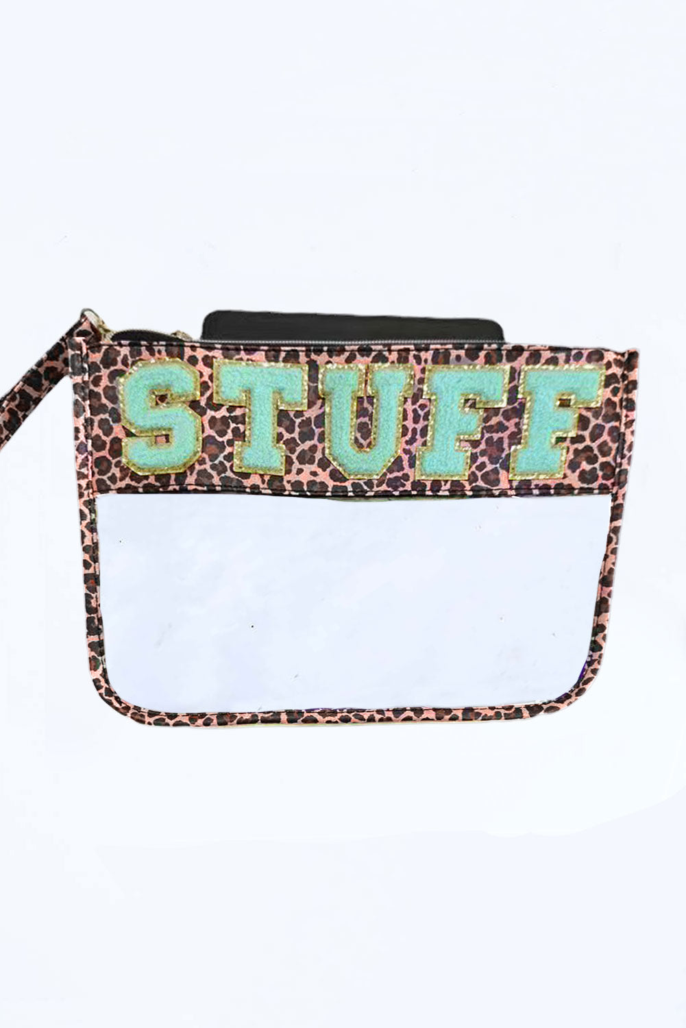 STUFF Print Transparent Zipped Pouch