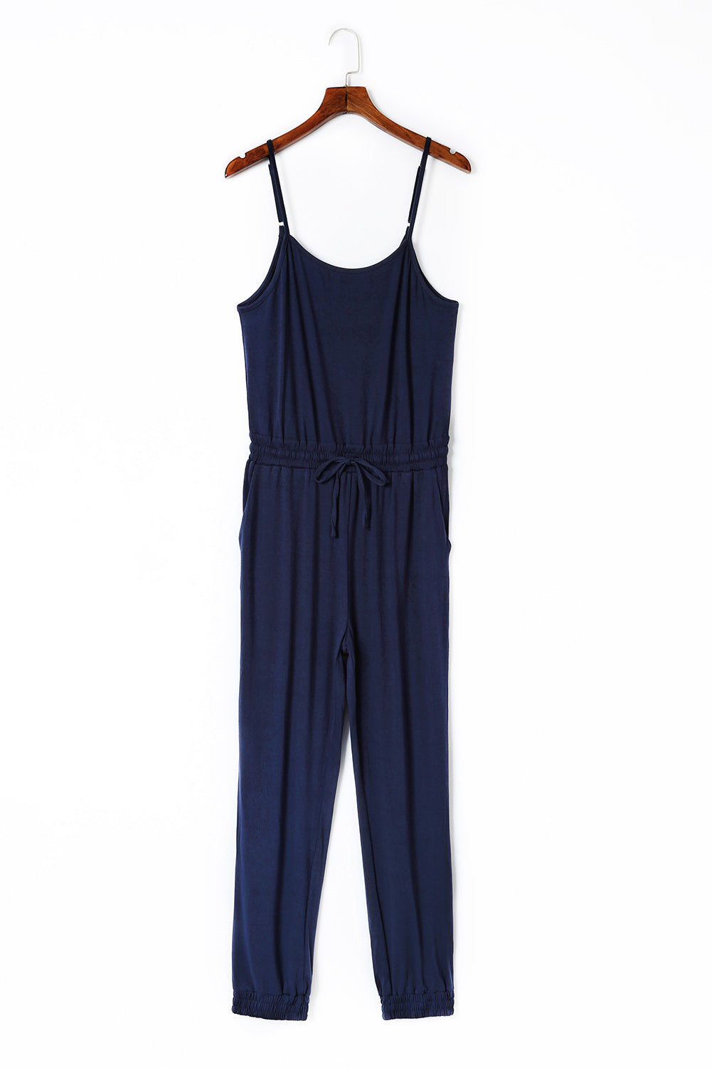 Drawstring Waist Spaghetti Straps Jumpsuit