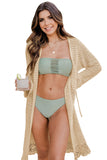 Long Sleeve Fishnet Knitted Beach Cover up