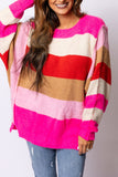 Mix Horizon Stripes Dolman Sleeve Sweater