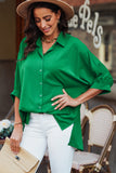 3/4 Puff Sleeve Oversize Shirt