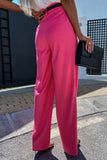 Pleated High Waist Wide Leg Casual Pants