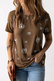 Dandelion Print Crew Neck T-shirt