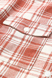 Plaid Print Button Long Shacket