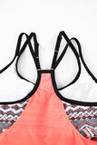 Pink Printed Lined Tankini Swimsuit