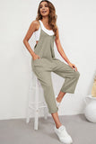 Pocketed Adjustable Spaghetti Strap Straight Leg Jumpsuit