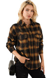 Plaid Pattern Flap Pockets Csual Shirt