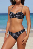 Boho Stripes Push up Bikini Set