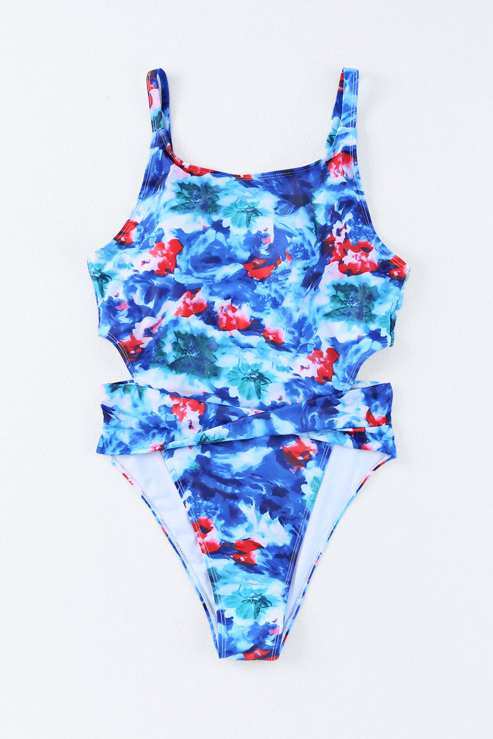 Tie Dye Floral One Piece Swimsuit