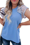 Tiered Lace Sleeve Knit Top