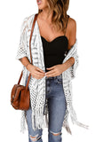 Loose Knitwear Kimono with Slits