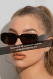 Amber Retro Square Frame Sunglasses