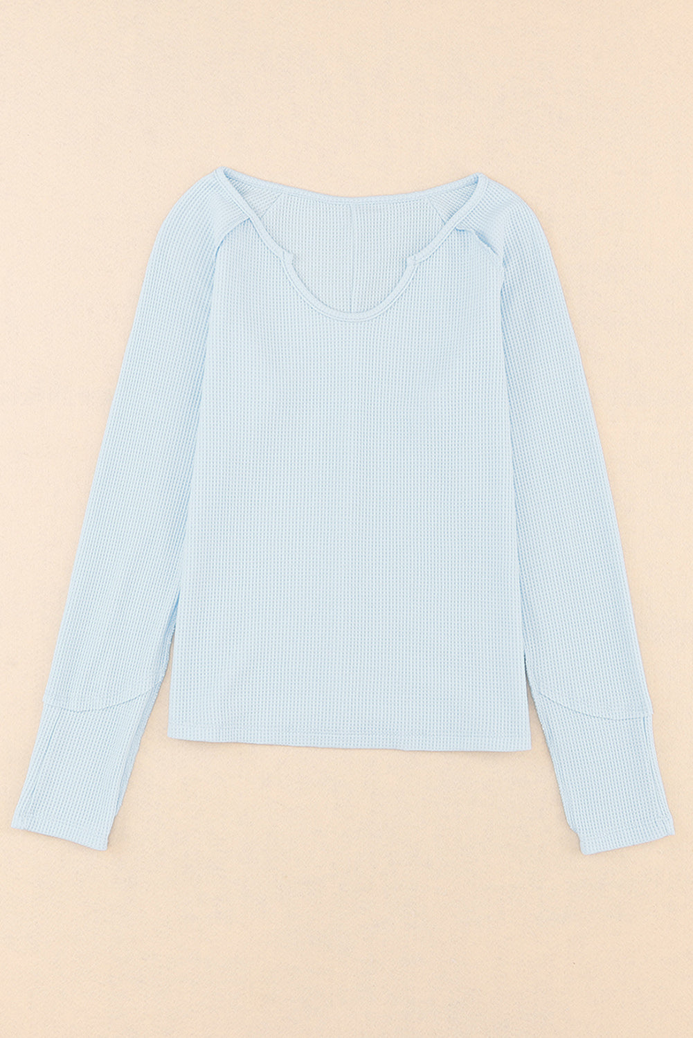 Mineral Wash Long Sleeve V-Neck Top