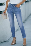 High Waist Ankle-Length Skinny Jeans