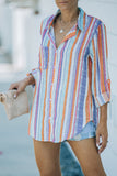 Sweet Enough Striped Button Up Top