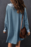 Brown Waffle Knit Buttoned Long Sleeve Top