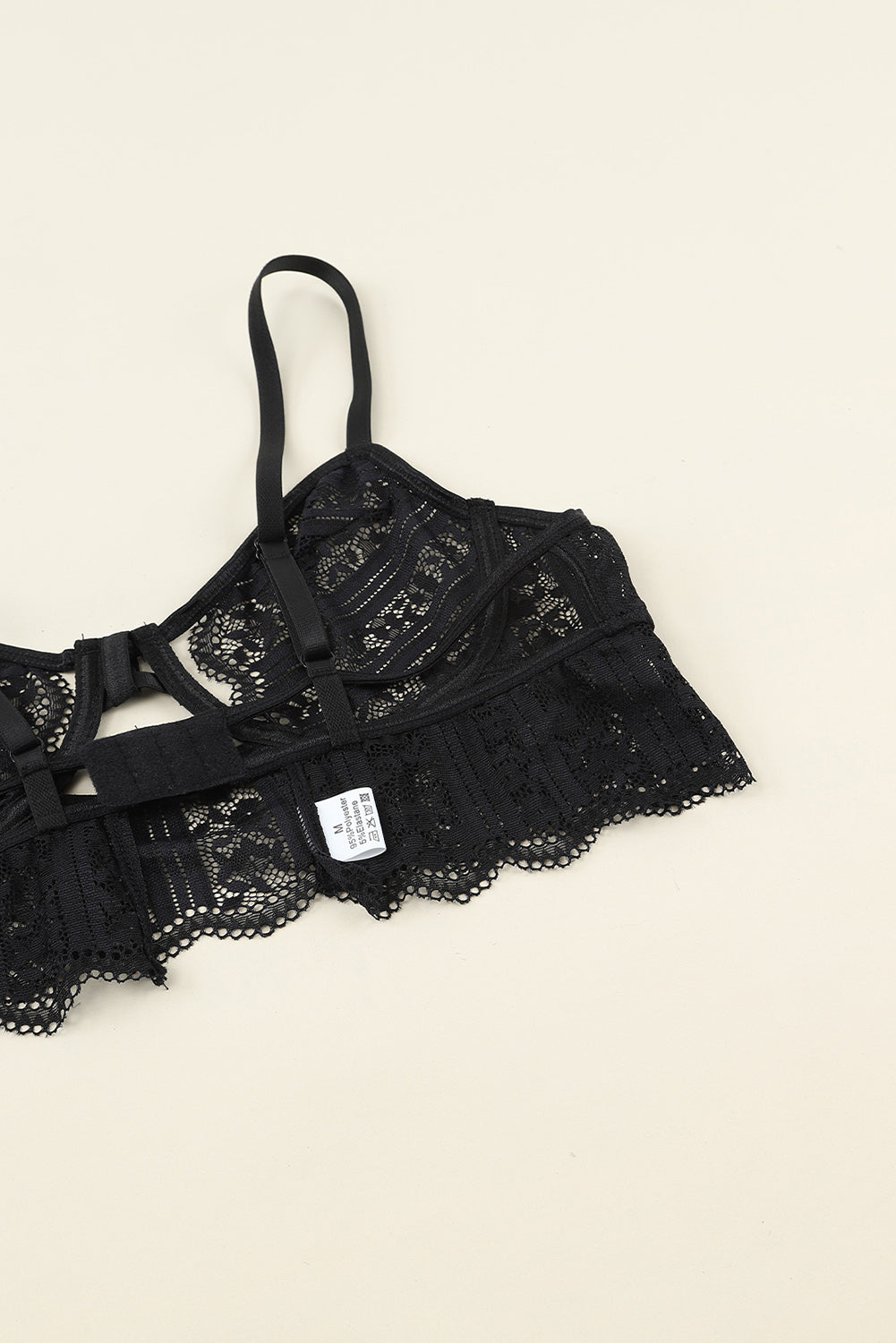 Spaghetti Strap Lace Bralette Set