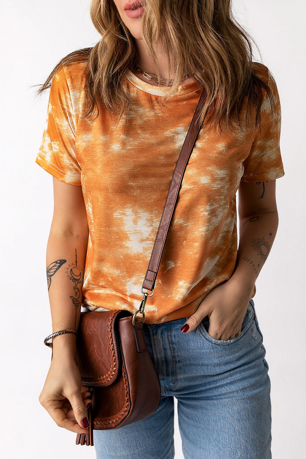 Tie Dye Crew Neck Short Sleeve T-Shirt