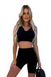 Ribbed Sports Bra and High Waist Shorts Active Set