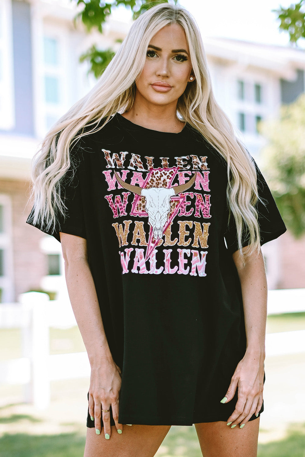 WALLEN Cowskull Graphic Oversized Tee