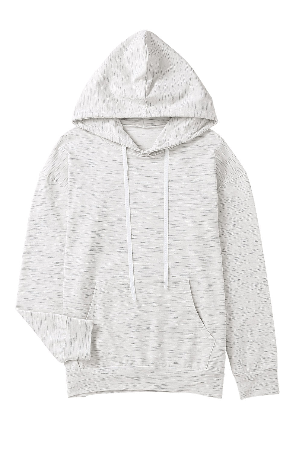 Marbled Drawstring Cropped Hoodie