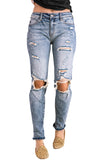 Distressed Faded Splatter Denim Pants