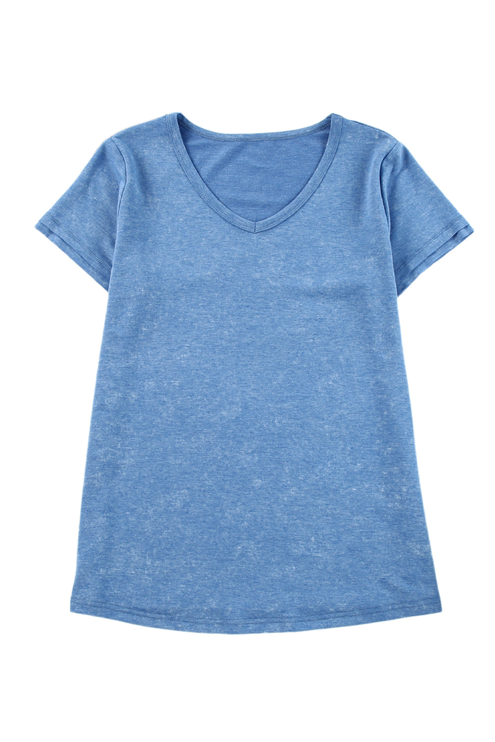 Mineral Washed V Neck Short Sleeve T Shirt