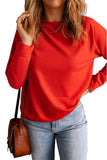 Solid Color Crewneck Pullover Sweatshirt