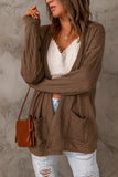 Drop Shoulder Textured Cardigan