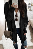 Gray Textured Knit Pocketed Duster Cardigan