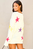 Colorful Star Pattern Loose Sweater