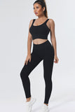 Seamless U Neck Sleeveless Cropped Yoga Top