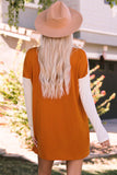 Pocketed Color Block Patchwork Long Sleeve Top