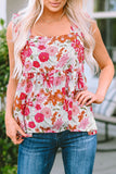 Flutter Floral Print Flowy Tank Top