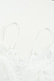 Haut court bralette en dentelle blanche