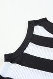 Striped Print Knitted Tank Top